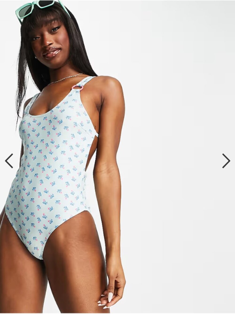 NWT Retro Playful Promises Mint One Piece Swimsuit with Ring Detail Size 12 $75